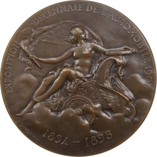 France 1907 Automobile Exposition Bronze Medal obverse